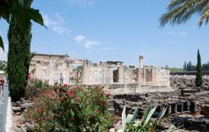 ancient synagogue in Capernaum   